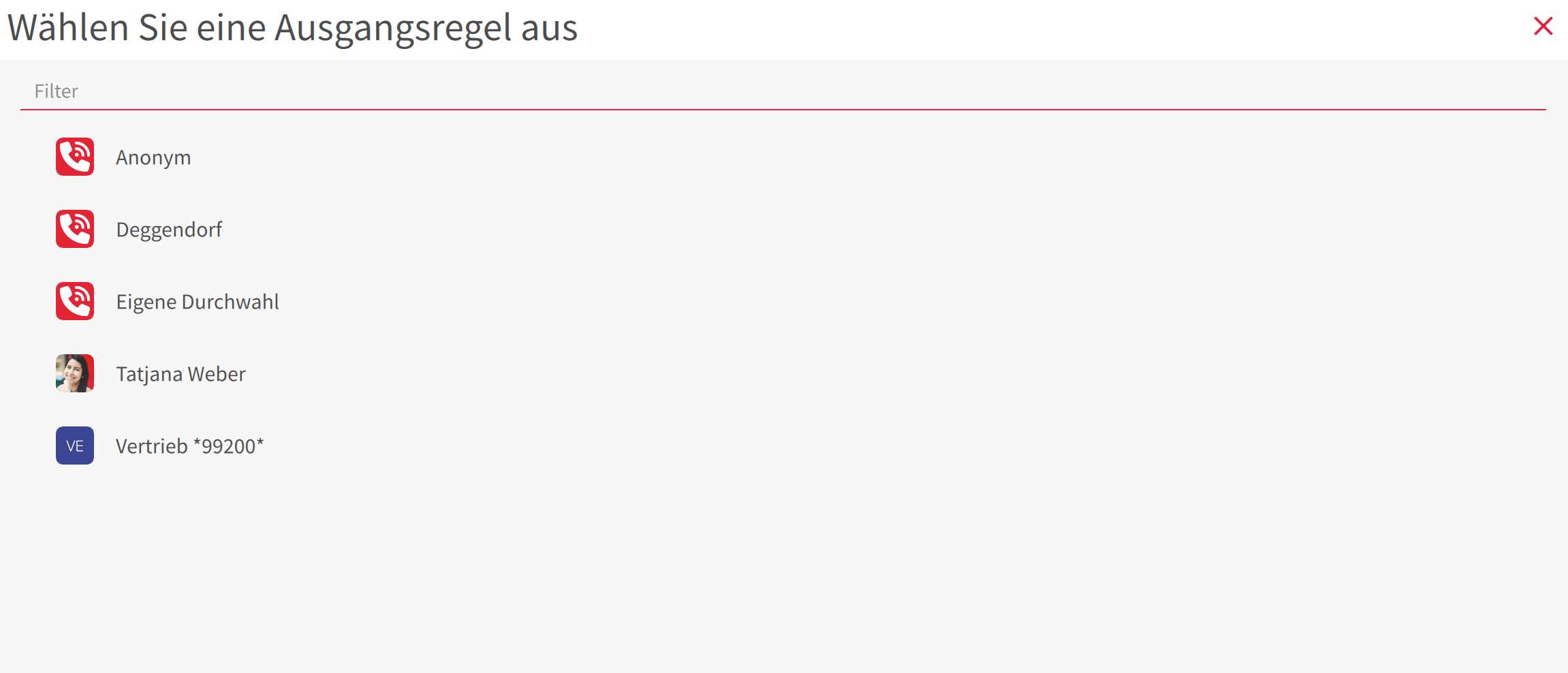Mehr Outbound Rufregeln anzeigen lassen