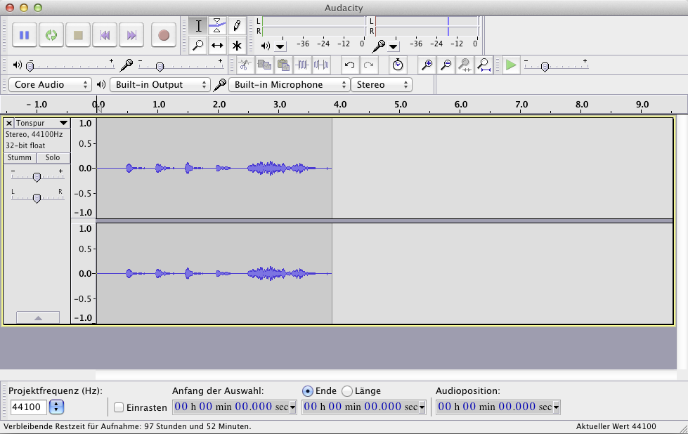 Ansage mit Audacity erstellen